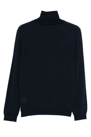 Blue merino wool turtleneck jumper ROBERTO COLLINA | 253M10003M1010